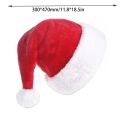 Plush Adult Christmas Hat Plush Toys Hat Red Velvet Santa Claus Hat Comfortable Inside Christmas Hat. 