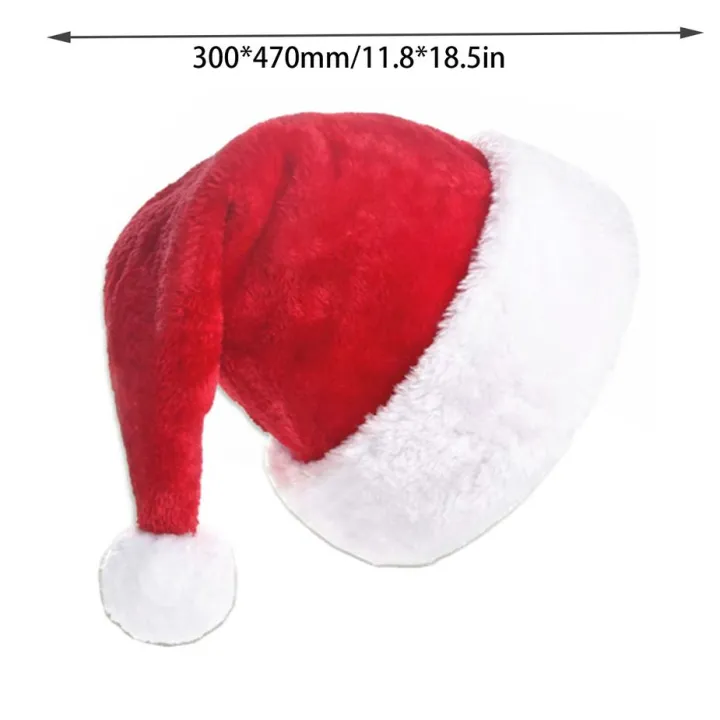 Plush%20Adult%20Christmas%20Hat%20Plush%20Toys%20Hat%20Red%20Velvet%20Santa%20Claus%20Hat%20Comfortable%20Inside%20Christmas%20Hat%20-%20Image%204