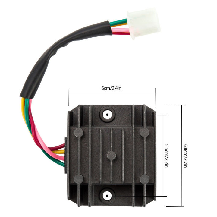Universal%204%20Wire%20Full%20Wave%20Black%20Motorcycle%20Regulator%20Rectifier%2012V%20DC%20Bike%20Quad%20-%20Image%203