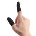 1 Pair(2 Pcs) Breathable Mobile Finger Sleeves / Sweatproof Gloves for Mobile Gaming - Black. 