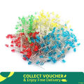 3mm Led Light Pack - 100pcs Red/Green/Yellow/Blue.