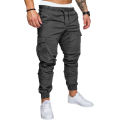 Men cargo pants Joggers Sweatpants Casual Male Sportswear Solid Multi-pocket Cargo Trousers Hop Harem Pants Slim.