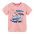 SAILEROAD Summer Girls Whales T Shirt Cotton Short Sleeve Cartoon T-shirts Kids Tee Boys Tops Children Clothes.