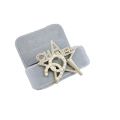 Premium five-pointed star double letter brooch, pearl rhinestone, umbrella pin, with small fragrance suit, dress, suit collar pin.