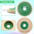 18 Pack Wool Felt Disc Wheel for 100 Angle Grinder, Buffing Polishing Buffer Bore Dia Green.