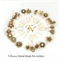 5 PCS Metal Hijab Pin for Women ( GOLDEN ). 
