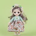 16cm Bjd Dolls 1/12 Mini Bjd Toys 13 Joint Moveable Cute Pouting Doll Fashion Princess DIY Dress Up Toys for Girls Birthday Gift. 