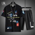 Black Printed Exclusive Summer Combo T-Shirt & Pant - Genji - T Shirt For Man - T Shirt - T Shirt For Man - T Shirt. 