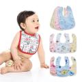3 Pieces Soft Cotton Fast Dry-Premium, Waterproof, Double Layer Protection, Daily Use, Elegant and Stylish Bibs for Baby-Multicolor.