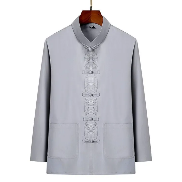 Spring%20and%20Autumn%20Ethnic%20Style%20Ancient%20Chinese%20Clothing%20Men's%20Tang%20Suit%20Men's%20Long-Sleeved%20Middle-Aged%20and%20Elderly%20Father%20Grandpa%20Cotton%20and%20Linen%20Suit60To70Years%20Old%20-%20Image%208