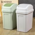 Swinging Lid Rubbish Holder Large Capacity Swing Cover Garbage for Home Kitchen Bathroom Office Durable Press Type Trash Bin with Lid Garbage with Swing Lid. 