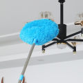 Long Duster Telescoping Extension Pole Cleaning Furniture Blinds High Ceiling Fan Cleaner Microfiber Duster-MINETTE. 