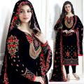 Ayesha Takia Straight Cut Salwar Suits Black. 
