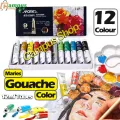Maries Gouache Colour Paint 12 Color 12ML Tubes. 