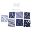 7Pcs DIY Face Cloth Cover Sewing Cotton Color Patch‑Work Dustproof 25x25cm. 