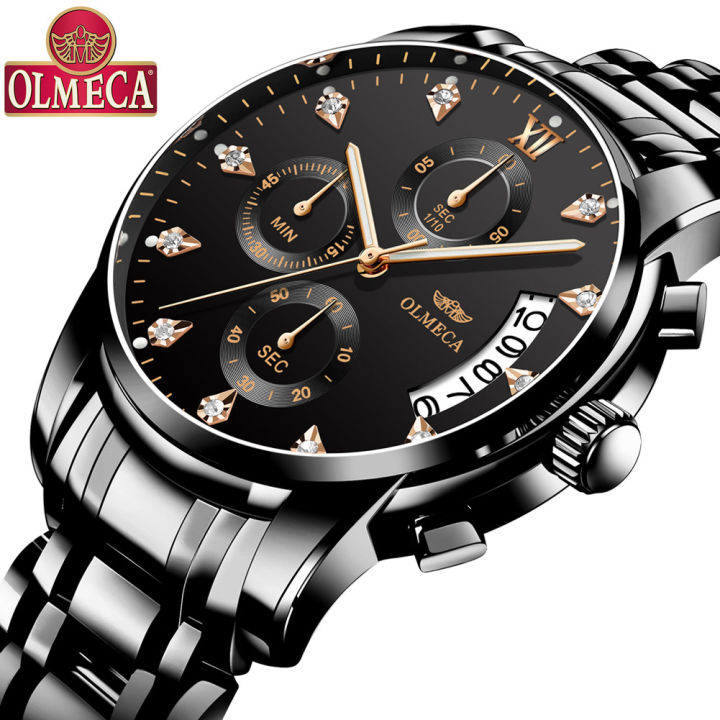 OLMECA Multi functional Steel Band Men's Watch Business Waterproof Non Mechanical Watch Wholesale