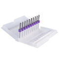 10Pcs Pcb Milling Cutter 1Mm Fish Tail Milling Cutter Corn Milling Cutter Tungsten Carbide Mini End Mill Engraving Cnc. 