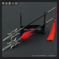 22cm Heirloom God Halberd Metal Retro Cold Weapon Model Home Ornament Decoration Crafts Collection Doll Toy Equipment Accessorie. 