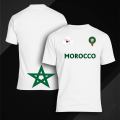 Morocco Short Sleeve Football Jersey For Men - Half Sleeve Star t shirt - Morocco Fan Jersey. 