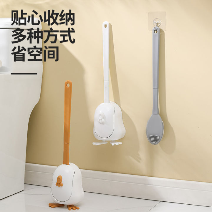 Household Chick Toilet Brush Vertical Wholesale Cleaning Brush Wall Mounted Quantity With Base Long Handle Brush Toilet Brush
