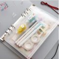 1/10Pcs A5 A6 A7 Transparent File Holder Notebook 6 Hole Loose Leaf Pouch DIY Document Bag Binder Rings PVC Storage Binding Folder.