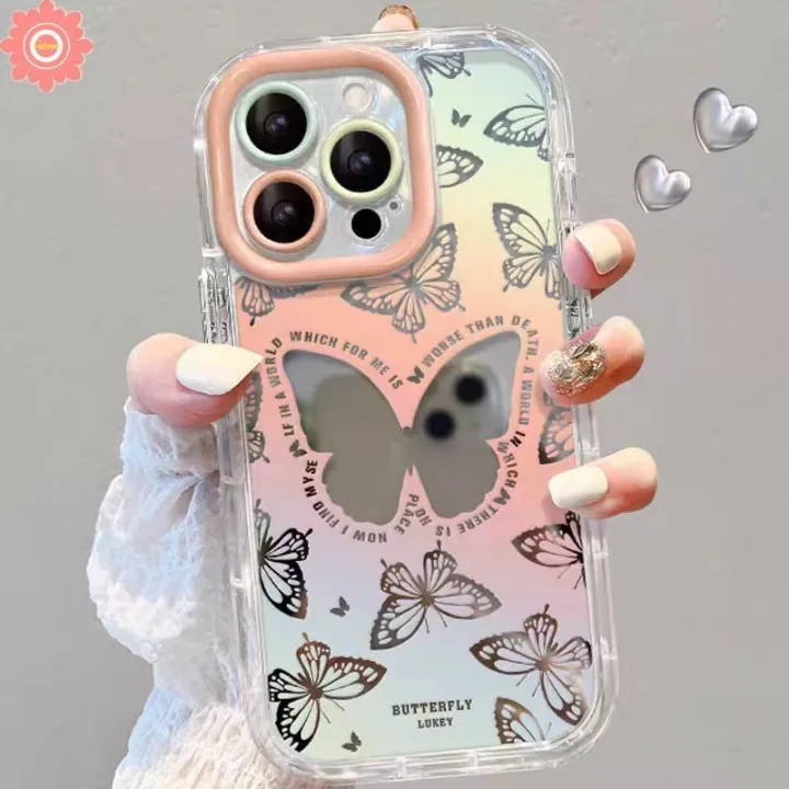Fashion%20Art%20Romantic%20Pink%20Butterfly%20Creative%20Bracelet%20Casing%20Compatible%20for%20IPhone%207Plus%2011%2015%2012%2013%2014%20Pro%20Max%20XR%2015%207%208%20Plus%20X%20XS%20Max%20Luxury%20Make%20Up%20Mirror%20Soft%20Phone%20Case%20-%20Image%203