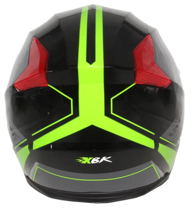 XBK-603%20Matt%20Black%20Graphic%20Helmet%20for%20Men%20and%20Women-Black%20Neon%20Green%20-%20Image%204