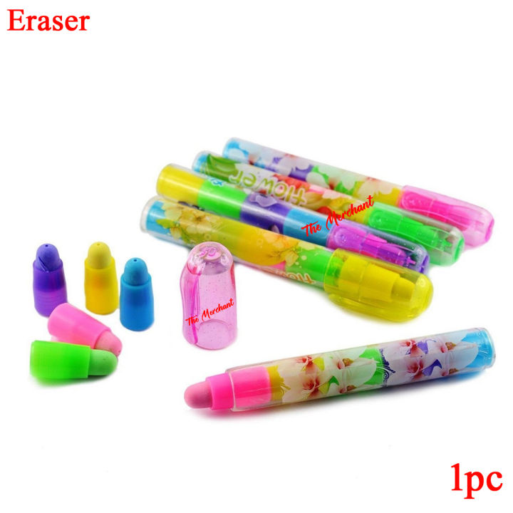 Pen Shaped Eraser - 1pc (Muilticolor)