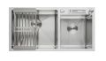 Hand Made Kitchen Sink Teka brand (Double Bowl 18x30-32").