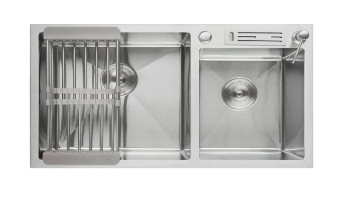 Hand Made Kitchen Sink Teka brand (Double Bowl 18x30-32")