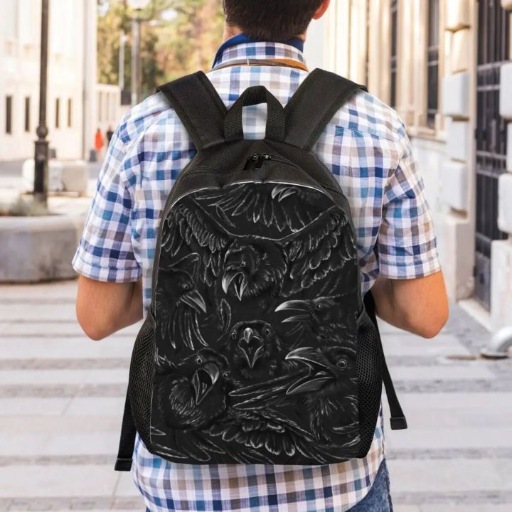 Raven%20Rage%20Backpacks%20for%20Men%20Women%20School%20College%20Students%20Bookbag%20Fits%2015%20Inch%20Laptop%20Halloween%20Witch%20Gothic%20Scary%20Crow%20Bags%20-%20Image%206