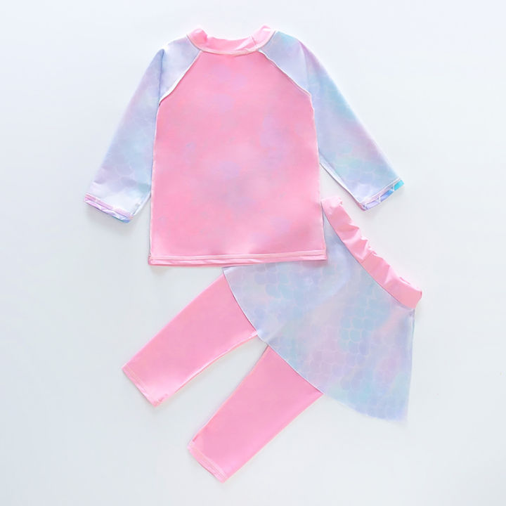 DSstyles%202pcs%20Girls%20Split%20Swimsuit%20Cartoon%20Mermaid%20Long%20Sleeves%20Tops%20Long%20Pants%20Beach%20Sunscreen%20Quick-drying%20Swimming%20Suit%20-%20Image%207