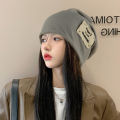 Soft Korean Style Summer Spring Solid color Stacking bonnet Knitted Hat Men Skull cap Women Beanie. 