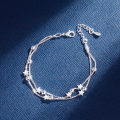 Fashionable Star Silver Alloy Anklets for Girls Simple Stylish - Anklet for Women New Collection/ Payel Nupur Gift for Women.