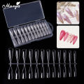 Monja 1Piece Full Cover Extension Acrylic False Nail Tips 5 Styles Transparent French Nail Tip Manicure Tool. 