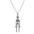Friendship Skeleton Skull Necklaces BFF Jewlery Halloween Necklace for Best Friends Bestie Sister Couple.