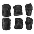 VAKIND 6pcs/set Skating Wrist Knee Elbow Protector Set Kids Riding Protect (Black).