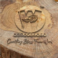 Wooden Door Nameplate 12x6 inch Customized engraved mahogany wood with black color border tree & bird design. 