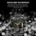 Poedagar Student Men's Watch, Waterproof Luminous Calendar Stainless Steel Quartz Watch, Ideal choice for Gifts. 