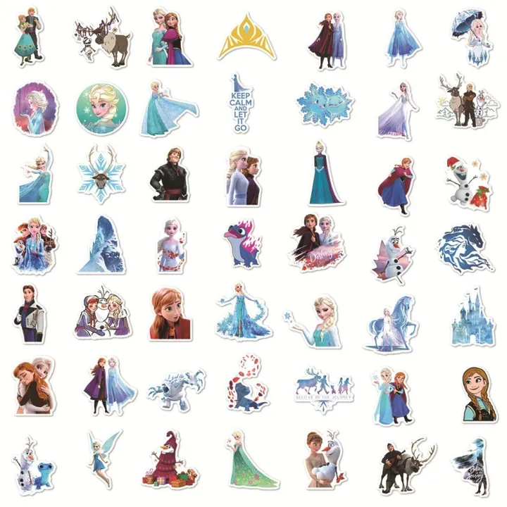 10/30/50pcs%20Cute%20Disney%20Cartoon%20Frozen%20Stickers%20Anime%20Graffiti%20Luggage%20Guitar%20Stationery%20Waterproof%20Kawaii%20Anime%20Decal%20Wholesale%20-%20Image%205
