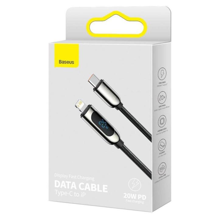 Baseus 20W Type-C To IP Digital Display Fast Charging Cable, Suitable for Iphone12 11 Pro Xs Max X Xr 8 7 6 6s Plus 5s Se