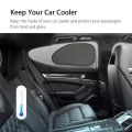 2Pcs 25.59X14.96 Inch Car Sun Shade for Side Window with Suction Cups.