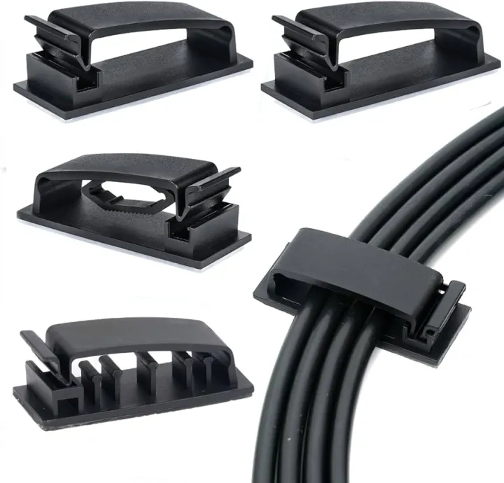 10Pcs%20Set%20Self%20Adhesive%20Cable%20Cords%20Organizer%20Clips%20/%20Desk%20Top%20Cable%20Wire%20Holders%20/%20Cable%20Line%20Management%20Tools%20/%20Wire%20Tie%20-%20Image%202