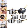 6 Pieces Cookware Set Nonstick Pan Kitchen Cooking Set for Kitchen Home. 
