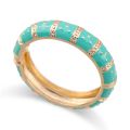 HAHA TOTO New Arrived Women's Gold Plated Enameled Colorful Round Cuff Bracelet Statement Bangle Fashion Jewelry Drop-Shipping. 