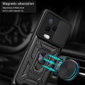For Infinix Note 12 Pro 4G / Note 12 2023 Case Hard Sliding Lens Protect Stand Holder Back Cover. 