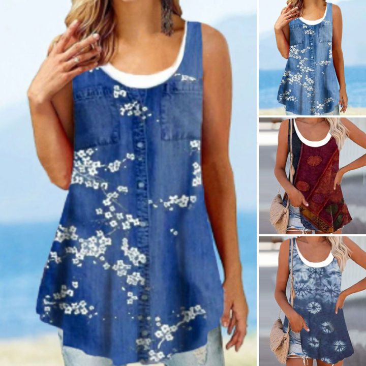 Summer%20Top%20O-neck%20Female%20Summer%20Heart%20to%20Heart%20Print%20Vest%20-%20Image%204