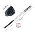Aluminum Alloy Baseball Bat Set with Baseball Glove and Ball Playing Game Soft Traing Ball Softball for Home Indoor Backyard Kids Teenagers. 