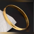 Golden Stainless Steel Bangle Bracelet For Men. 