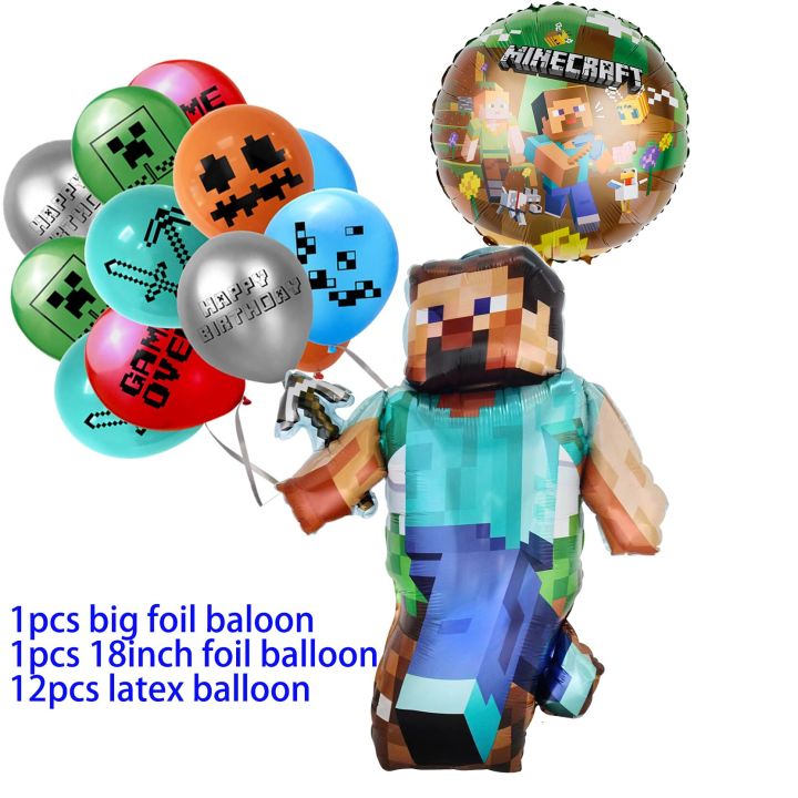 Miner%20Craftes%20Birthday%20Party%20Decoration%20Pixel%20Game%20Disposable%20Tableware%20Balloon%20Banner%20Backdrop%20Party%20Supplies%20-%20Image%207